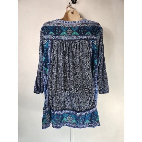 Lucky Brand SZ 1X tunic top Boho Peasant hippie‎ whimsical Grunge - Picture 8 of 8